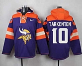 Minnesota Vikings #10 Fran Tarkenton Purple Player Stitched Pullover NFL Hoodie,baseball caps,new era cap wholesale,wholesale hats