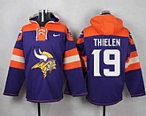 Minnesota Vikings #19 Adam Thielen Purple Player Stitched Pullover NFL Hoodie,baseball caps,new era cap wholesale,wholesale hats