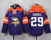 Minnesota Vikings #29 Xavier Rhodes Purple Player Stitched Pullover NFL Hoodie,baseball caps,new era cap wholesale,wholesale hats