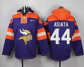 Minnesota Vikings #44 Matt Asiata Purple Player Stitched Pullover NFL Hoodie,baseball caps,new era cap wholesale,wholesale hats