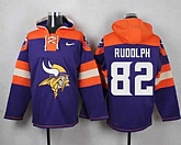 Minnesota Vikings #82 Kyle Rudolph Purple Player Stitched Pullover NFL Hoodie,baseball caps,new era cap wholesale,wholesale hats