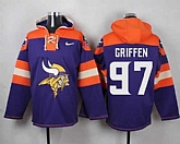 Minnesota Vikings #97 Everson Griffen Purple Player Stitched Pullover NFL Hoodie,baseball caps,new era cap wholesale,wholesale hats