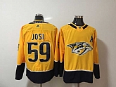 Nashville Predators #59 Roman Josi Yellow Adidas Stitched NHL Jersey,baseball caps,new era cap wholesale,wholesale hats