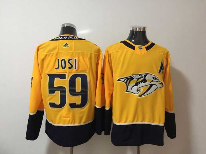 Nashville Predators #59 Roman Josi Yellow Adidas Stitched NHL Jersey