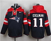 New England Patriots #11 Julian Edelman Navy Blue Player Stitched Pullover NFL Hoodie,baseball caps,new era cap wholesale,wholesale hats