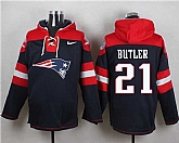 New England Patriots #21 Malcolm Butler Navy Blue Player Stitched Pullover NFL Hoodie,baseball caps,new era cap wholesale,wholesale hats