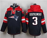 New England Patriots #3 Stephen Gostkowski Navy Blue Player Stitched Pullover NFL Hoodie,baseball caps,new era cap wholesale,wholesale hats