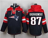 New England Patriots #87 Rob Gronkowski Navy Blue Player Stitched Pullover NFL Hoodie,baseball caps,new era cap wholesale,wholesale hats