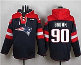 New England Patriots #90 Malcom Brown Navy Blue Player Stitched Pullover NFL Hoodie,baseball caps,new era cap wholesale,wholesale hats