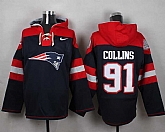 New England Patriots #91 Collins Navy Blue Player Stitched Pullover NFL Hoodie,baseball caps,new era cap wholesale,wholesale hats
