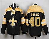 New Orleans Saints #40 Delvin Breaux Black Player Stitched Pullover NFL Hoodie,baseball caps,new era cap wholesale,wholesale hats