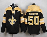 New Orleans Saints #50 Stephone Anthony Black Player Stitched Pullover NFL Hoodie,baseball caps,new era cap wholesale,wholesale hats