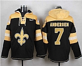 New Orleans Saints #7 Morten Andersen Black Player Stitched Pullover NFL Hoodie,baseball caps,new era cap wholesale,wholesale hats