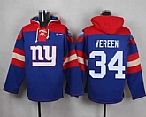 New York Giants #34 Shane Vereen Royal Blue Player Stitched Pullover NFL Hoodie,baseball caps,new era cap wholesale,wholesale hats