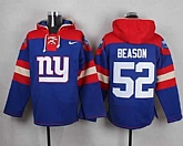 New York Giants #52 Jon Beason Royal Blue Player Stitched Pullover NFL Hoodie,baseball caps,new era cap wholesale,wholesale hats