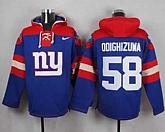 New York Giants #58 Owa Odighizuwa Royal Blue Player Stitched Pullover NFL Hoodie,baseball caps,new era cap wholesale,wholesale hats