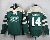 New York Jets #14 Ryan Fitzpatrick Green Player Stitched Pullover NFL Hoodie,baseball caps,new era cap wholesale,wholesale hats