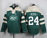 New York Jets #24 Darrelle Revis Green Player Stitched Pullover NFL Hoodie,baseball caps,new era cap wholesale,wholesale hats