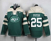 New York Jets #25 Calvin Pryor Green Player Stitched Pullover NFL Hoodie,baseball caps,new era cap wholesale,wholesale hats