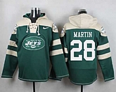 New York Jets #28 Curtis Martin Green Player Stitched Pullover NFL Hoodie,baseball caps,new era cap wholesale,wholesale hats