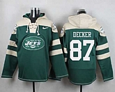 New York Jets #87 Eric Decker Green Player Stitched Pullover NFL Hoodie,baseball caps,new era cap wholesale,wholesale hats