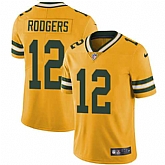 Nike Green Bay Packers #12 Aaron Rodgers Yellow NFL Vapor Untouchable Player Limited Jersey,baseball caps,new era cap wholesale,wholesale hats