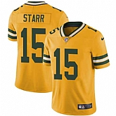 Nike Green Bay Packers #15 Bart Starr Yellow NFL Vapor Untouchable Player Limited Jersey,baseball caps,new era cap wholesale,wholesale hats