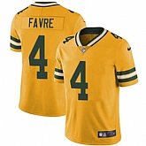 Nike Green Bay Packers #4 Brett Favre Yellow NFL Vapor Untouchable Player Limited Jersey,baseball caps,new era cap wholesale,wholesale hats