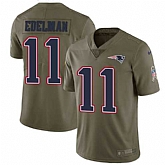 Nike New England Patriots #11 Julian Edelman Olive Salute To Service Limited Jersey DingZhi,baseball caps,new era cap wholesale,wholesale hats