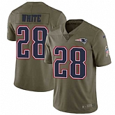 Nike New England Patriots #28 James White Olive Salute To Service Limited Jersey DingZhi,baseball caps,new era cap wholesale,wholesale hats