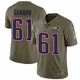 Nike New England Patriots #61 Marcus Cannon Olive Salute To Service Limited Jersey DingZhi,baseball caps,new era cap wholesale,wholesale hats
