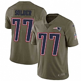 Nike New England Patriots #77 Nate Solder Olive Salute To Service Limited Jersey DingZhi,baseball caps,new era cap wholesale,wholesale hats