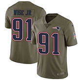 Nike New England Patriots #91 Deatrich Wise Jr. Olive Salute To Service Limited Jersey DingZhi,baseball caps,new era cap wholesale,wholesale hats