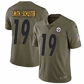 Nike Pittsburgh Steelers #19 JuJu Smith-Schuster Olive Salute To Service Limited Jersey DingZhi,baseball caps,new era cap wholesale,wholesale hats
