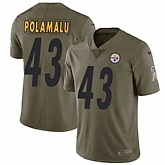 Nike Pittsburgh Steelers #43 Troy Polamalui Olive Salute To Service Limited Jersey DingZhi,baseball caps,new era cap wholesale,wholesale hats