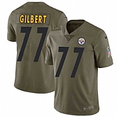 Nike Pittsburgh Steelers #77 Marcus Gilberti Olive Salute To Service Limited Jersey DingZhi,baseball caps,new era cap wholesale,wholesale hats