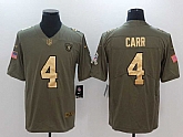 Nike Raiders #4 Derek Carr Olive Gold Salute To Service Limited Jersey,baseball caps,new era cap wholesale,wholesale hats