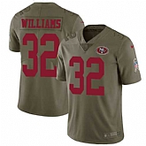 Nike San Francisco 49ers #32 Joe Williams Olive Salute To Service Limited Jersey DingZhi,baseball caps,new era cap wholesale,wholesale hats