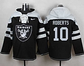 Oakland Raiders #10 Seth Roberts Black Player Stitched Pullover NFL Hoodie,baseball caps,new era cap wholesale,wholesale hats