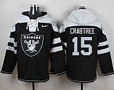 Oakland Raiders #15 Michael Crabtree Black Player Stitched Pullover NFL Hoodie,baseball caps,new era cap wholesale,wholesale hats