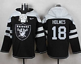 Oakland Raiders #18 Andre Holmes Black Player Stitched Pullover NFL Hoodie,baseball caps,new era cap wholesale,wholesale hats