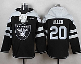 Oakland Raiders #20 Nate Allen Black Player Stitched Pullover NFL Hoodie,baseball caps,new era cap wholesale,wholesale hats