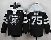 Oakland Raiders #75 Howie Long Black Player Stitched Pullover NFL Hoodie,baseball caps,new era cap wholesale,wholesale hats