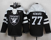 Oakland Raiders #77 Austin Howard Black Player Stitched Pullover NFL Hoodie,baseball caps,new era cap wholesale,wholesale hats