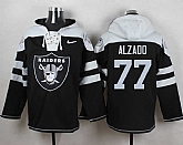 Oakland Raiders #77 Lyle Alzado Black Player Stitched Pullover NFL Hoodie,baseball caps,new era cap wholesale,wholesale hats