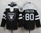 Oakland Raiders #80 Rod Streater Black Player Stitched Pullover NFL Hoodie,baseball caps,new era cap wholesale,wholesale hats