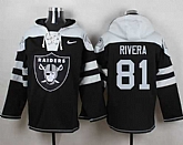 Oakland Raiders #81 Mychal Rivera Black Player Stitched Pullover NFL Hoodie,baseball caps,new era cap wholesale,wholesale hats