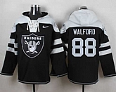 Oakland Raiders #88 Clive Walford Black Player Stitched Pullover NFL Hoodie,baseball caps,new era cap wholesale,wholesale hats