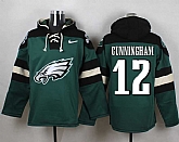 Philadelphia Eagles #12 Randall Cunningham Midnight Green Player Stitched Pullover NFL Hoodie,baseball caps,new era cap wholesale,wholesale hats