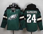 Philadelphia Eagles #24 Ryan Mathews Midnight Green Player Stitched Pullover NFL Hoodie,baseball caps,new era cap wholesale,wholesale hats